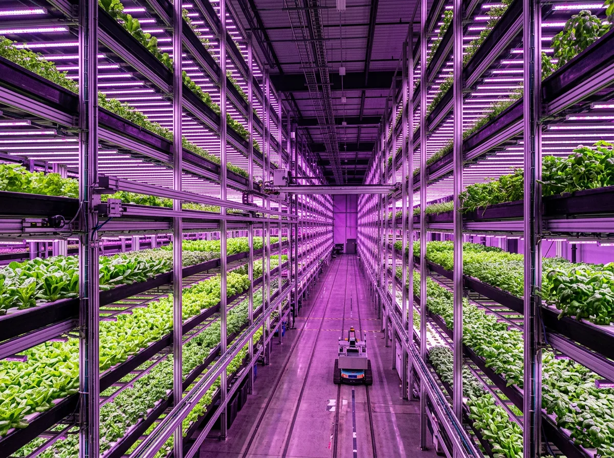 Moderne vertikale Farm mit LED