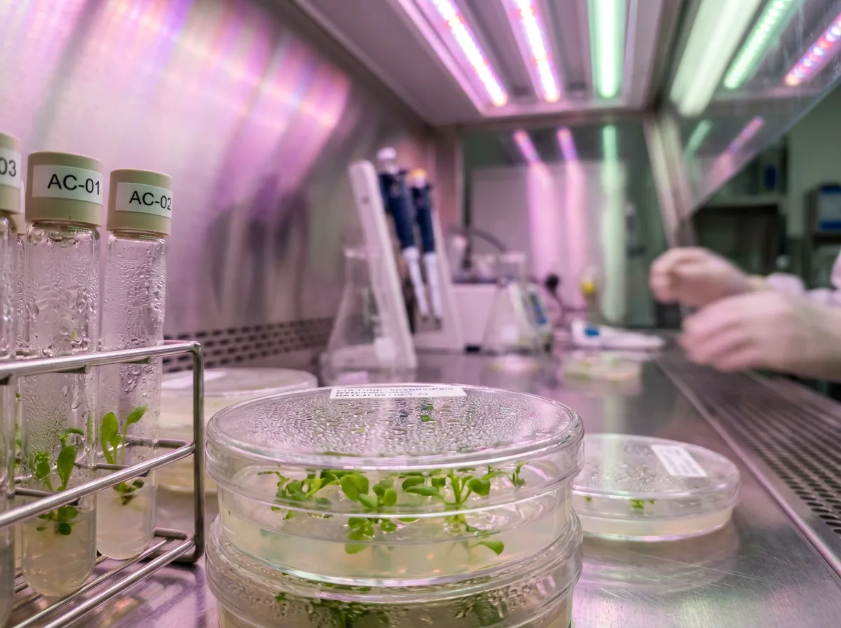 Culture in-vitro sous LED