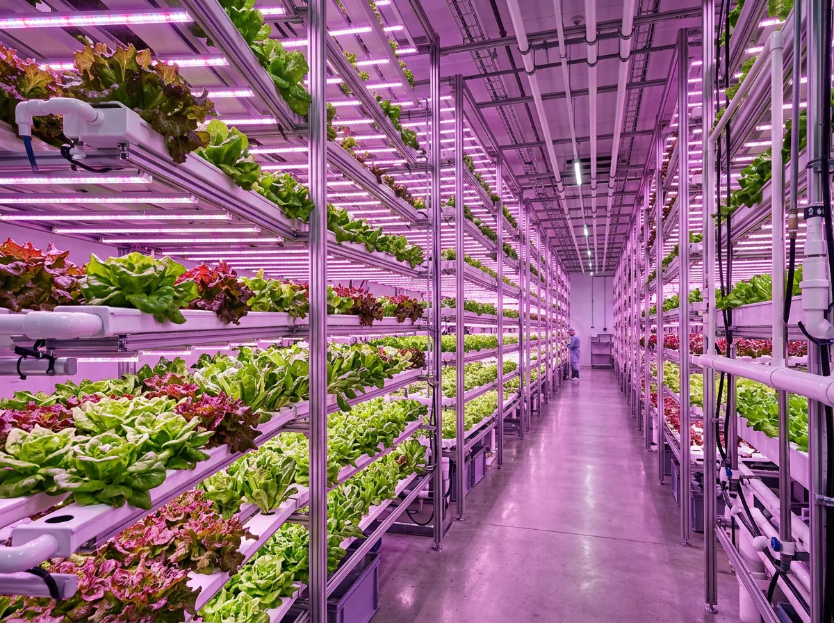 Salat im Indoor Farming